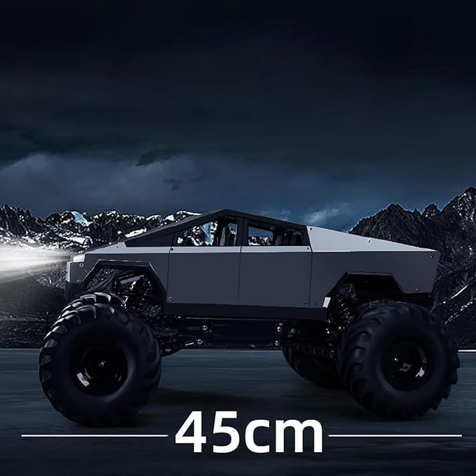 Image of Cyber Style 1:8 Alloy RC Truck, 4WD 2.4GHz Remote Control Car, Metal Body, All Terrain Off-Road, Shock Absorbers, Light,for Kids & Adult's Stress Relief