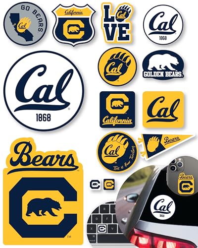 Image of UC Berkeley Stickers Cal Bears Decals Merch University California 14 Pc