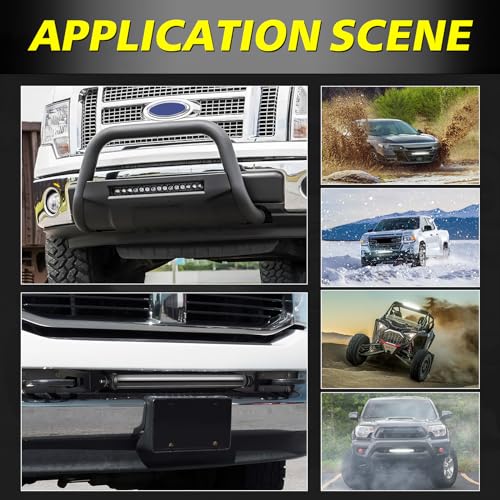 Image of 20 Inch 105W Single Row LED Light Bar w /Wiring Kit & Black Cover