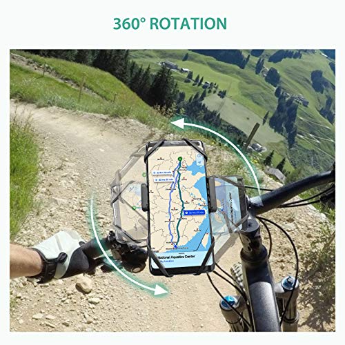 DesertWest Phone Holder for Bike [Asymmetric Clamp] Motorcycle Phone Mount, Universal ATV Mountain & Road Bicycle Handlebar Cradle Compatible with iPhone 12 Pro Max 11 SE Xs Samsung Galaxy S20 Note 20 - Thumbnail 4