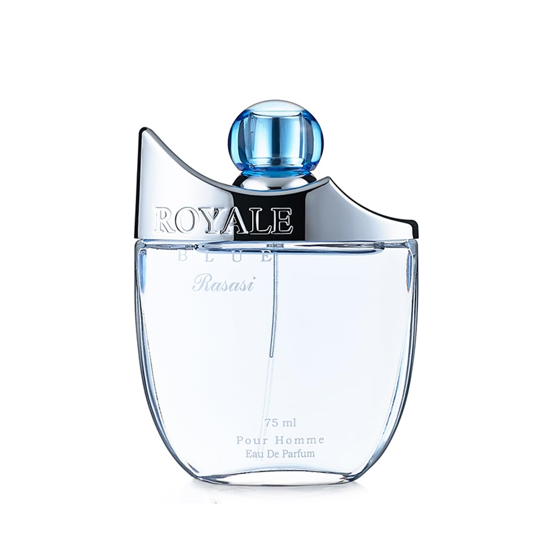 عطر رويال بلو فرنسي فاخر للأمسيات يدوم طويلا للرجال او دو بارفان من رصاصي - 75 مل صورة المنتج 2
