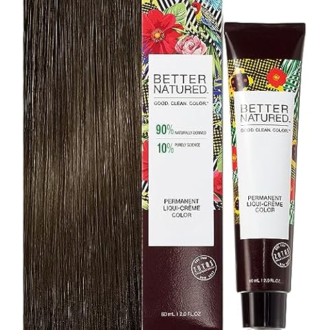 Better Natured Permanent 4N Medium Natural Brown Hair Color Dye - Naturally-derived, Vegan & 100% Gray Coverage that Lasts up to 8 Weeks Cover
