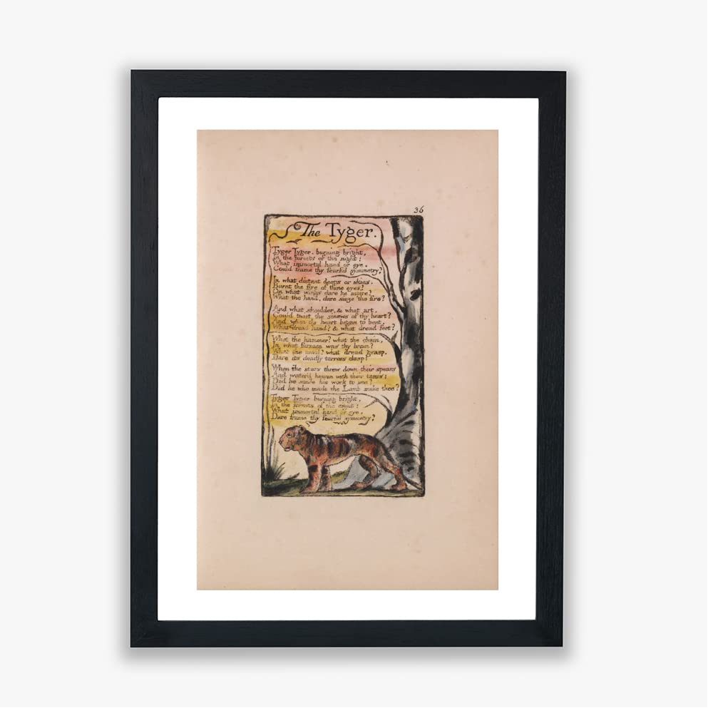 William Blake The Tyger poster XL mur vide déco salon chambre