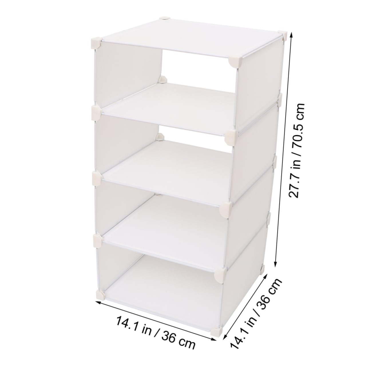 Armadio Organizzatore Armadio Rack di Stoccaggio con Ripiani e Cassetti Tessuto Comò Stand per Abbigliamento Stoccaggio Bianco Tessuto Armadio Organizer Mensola Stand