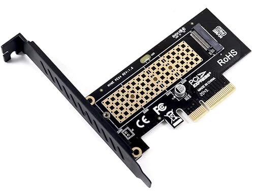 Panlouting M.2 NVMe SSD Disco Duro PCI-e 4.0 Riser Tarjeta de Expansion Adaptador con Luz LED Compatible con 2280/2260/2242/2230 Cover