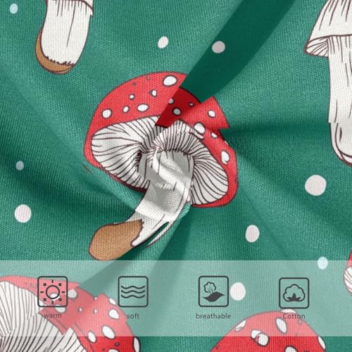 Wusikd Mushroomson Girls' Underwear Cotton Green Red Girls Briefs Soft Toddler Underwear 2T3