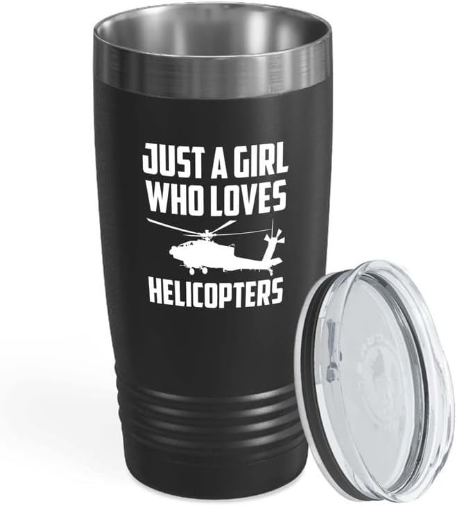 Helicopter Pilot Coral Viking Tumbler 20oz - Get It Up Faster - Captain Onboard Heliport Airplane Aviation Flight Staff Flying Appreciate Deck
