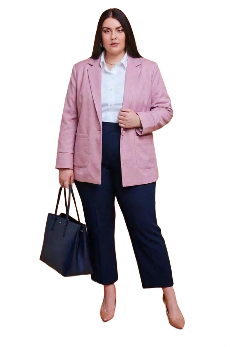 the classic togs Plus Size Women Lavender Blazer | Formal Office Wear Blazer for Curvy Women|Ladies Formal Blazer | Premium Lavender Work Wear Jacket-picture-11