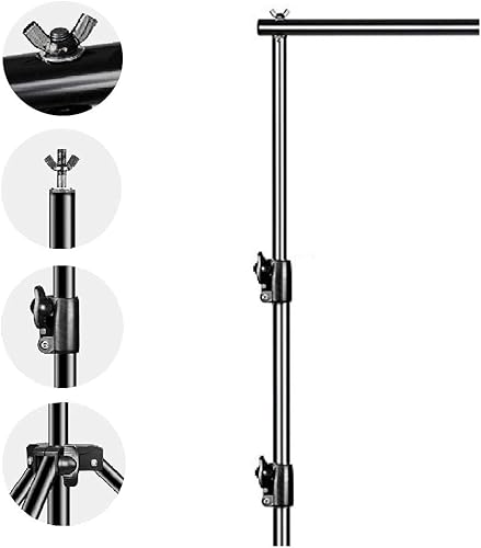 Miniatura 5 de SLOW DOLPHIN Estudio fotográfico y video de 10 pies de ancho x 9.2 pies de alto, soporte de fondo ajustable resistente para fotografía con sistema