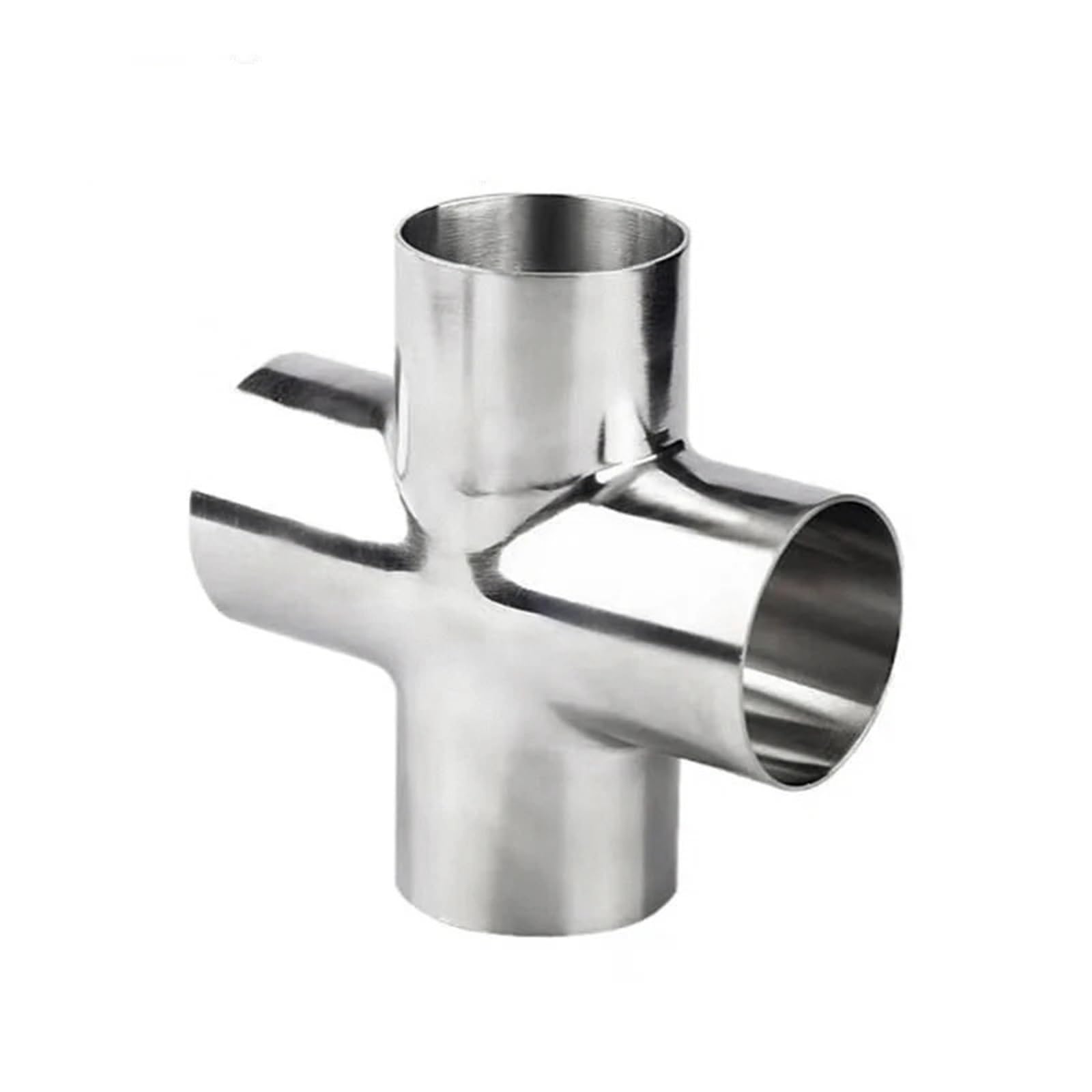 QWZTAEOZA 1pcs OD Welding Cross 4-Ways Pipe Connector SS304/316L Fitting Spliter Beer Wine(159MM,316)