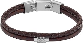 Pulsera para hombre en acero o piel con cierre desplegable
