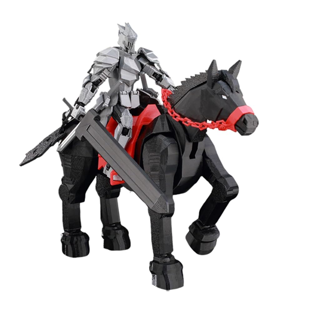 Zhongkaihua Rycerz Kawalerii Figurka 3D Drukowane Średniowieczny Styl W Pełni Przegubowy Model 14 CM Figurki Akcji Ozdoby Kolekcja Prezenty Dekoracyjne