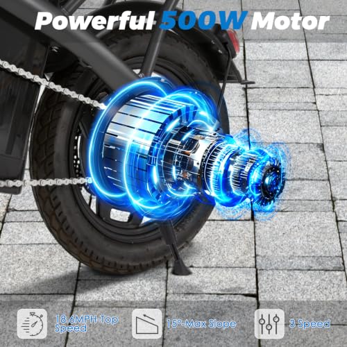 Mdeam Foldable Electric Bike 2 Seat