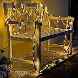 Landhausbank LÜBECK weiß lackiert, 2-Sitzer aus Eukalyptus - 6