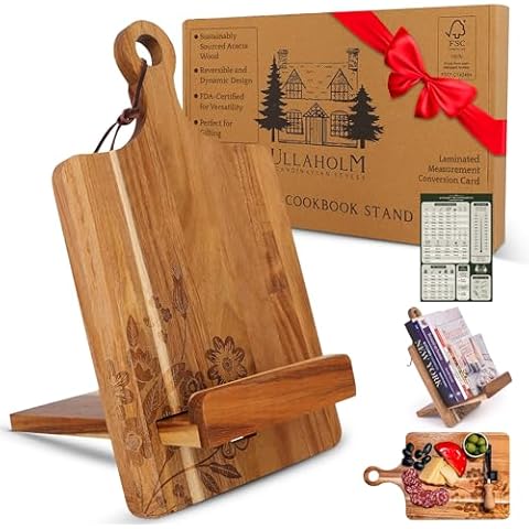 ULLAHOLM Wooden Cookbook Stand Cover