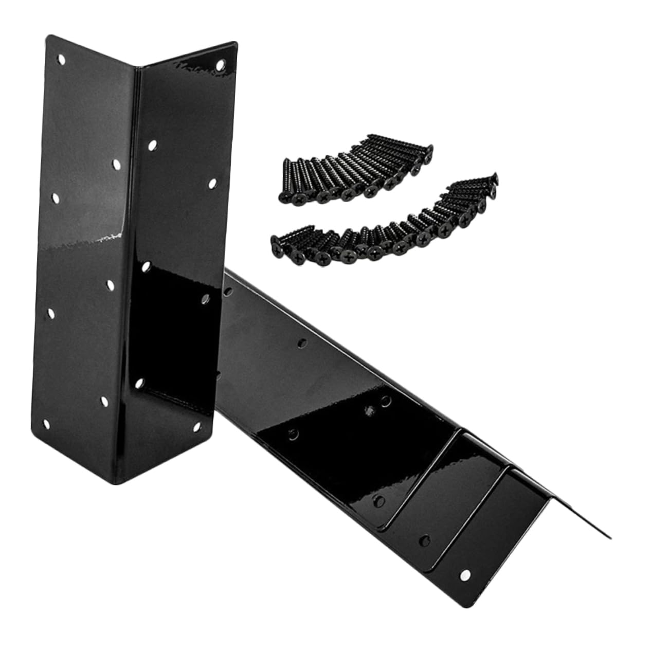 OFFSCH 4 Set of Metal Raised Garden Bed Corner Brackets Heavy Duty Garden Bed Connectors for 20'' 24'' High Planter Box Assembly Durable Flower Bed Bracket Set
