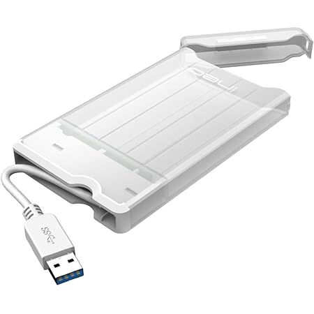 2 5インチ9 5mm 7mm Sata Hdd Ssd Uasp対応 ネジ不要 用のineo 2 5インチusb 3 0ツール不要外付けハードドライブエンクロージャ ホワイト T2573w Amazon Co Jp