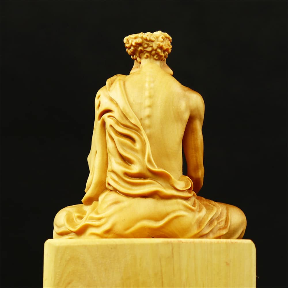 Amazon.co.jp: RobinEllis 9.2cm ハンドメイド ツゲの木 彫刻 座って