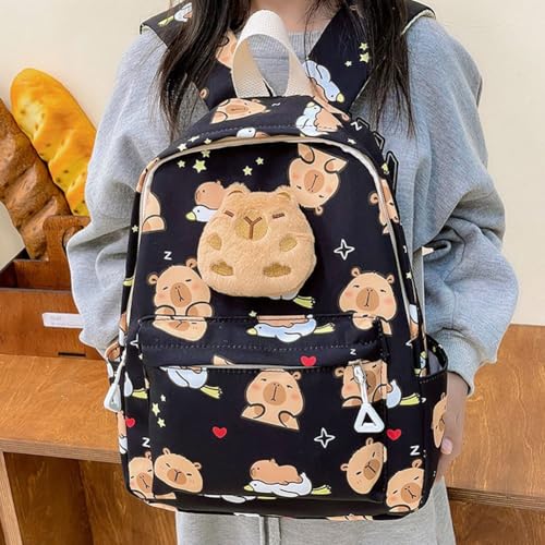 Sac à dos capybara drôle pour ordinateur portable étudiant et garçons filles - 3
