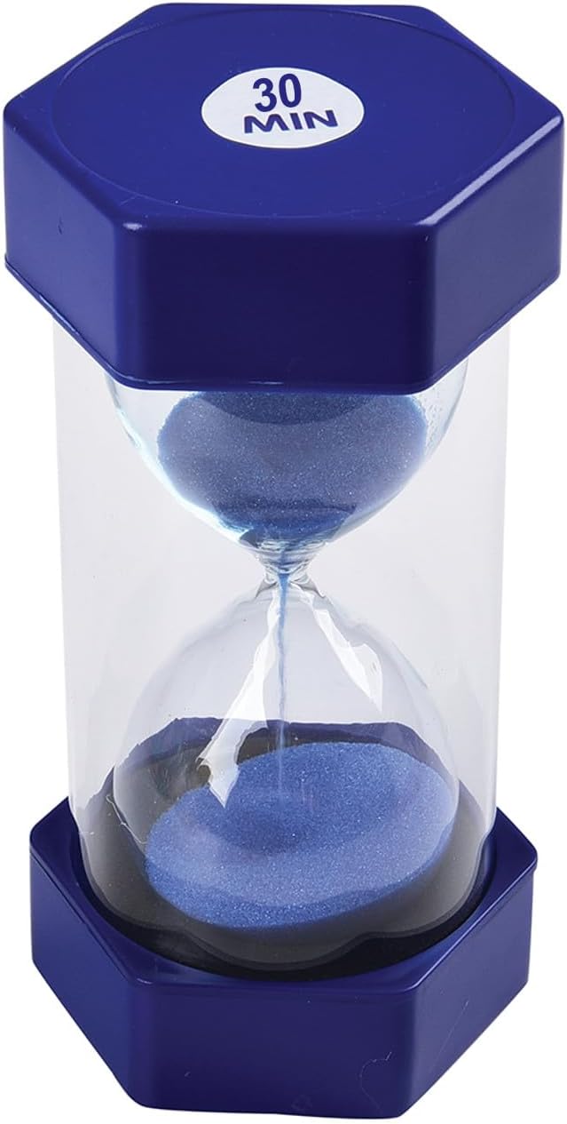 Rubik Sand Timer, 30 Minutes Creative Vintage Hourglass for Office Home Kitchen Desktop Decoration (30 min, Dark Blue)