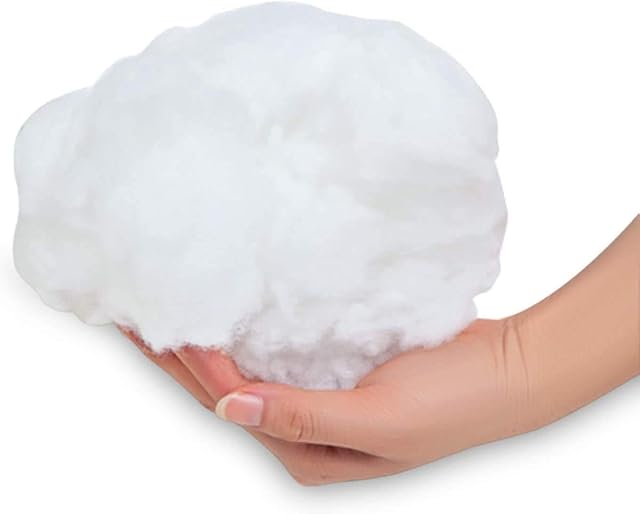 SYSN Virgin Hollow Fibre 1 Kilogram White Stuffing Polyester Fillings For Cushions Pillow Toys Teddy Bear Dog Bed (1)