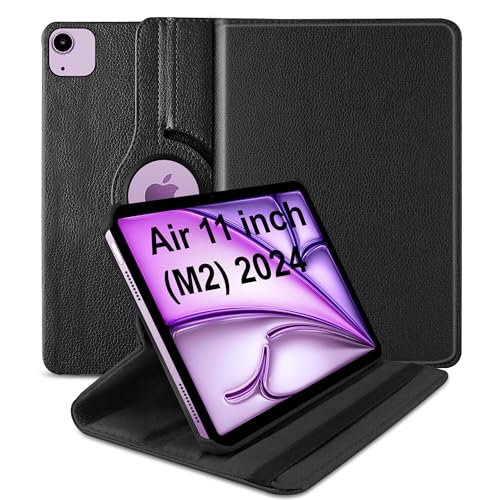 Image of TGK 360 Degree Rotating Flip Cover Case for iPad Air 11 Inch M4 /M3 /M2 2026 /2025 /2024 & Air 5th Gen 2022 /iPad Air 4th Gen 2020 10.9 Inch (Black)