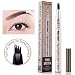 Music Flower liquid eyebrow pencil with four tips brow tattoo pen (Chestnut)