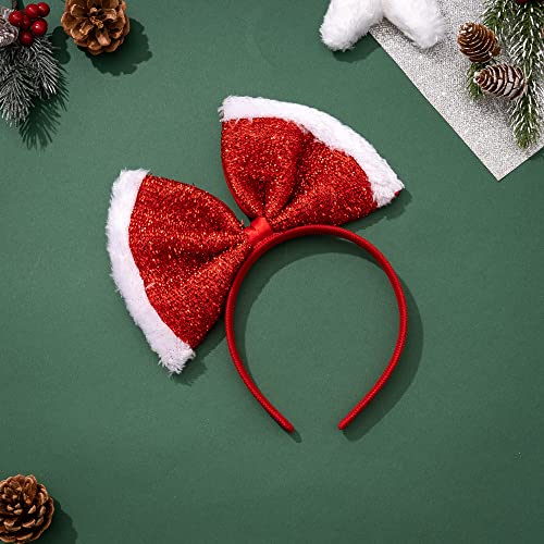 Madison Tyler Oversized Christmas Bow Headbands For Girls,Cute Soft Accessories For Christmas Party,Holiday Gifts For Kids And Women #TOP4