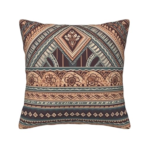 Housse de coussin en velours côtelé doux : l'élégance ethnique rétro