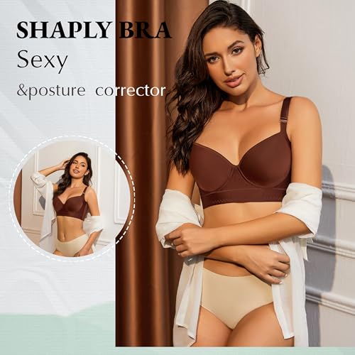 Image of Push Up Bras for Women Daisy Bra Bras for Back Fat Sexy Comfortable Back Smoothing Bra (34B-46DD)