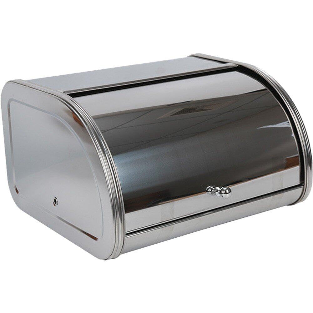 Contenedor de almacenamiento de pan con soporte de metal enrollable para repostería y bollos
