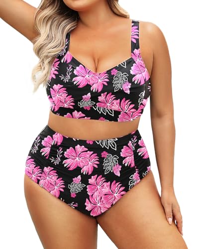 Image of Daci Women's Plus Size Bikini Sets - High Waisted Two-Piece Swimsuits with Tummy Control