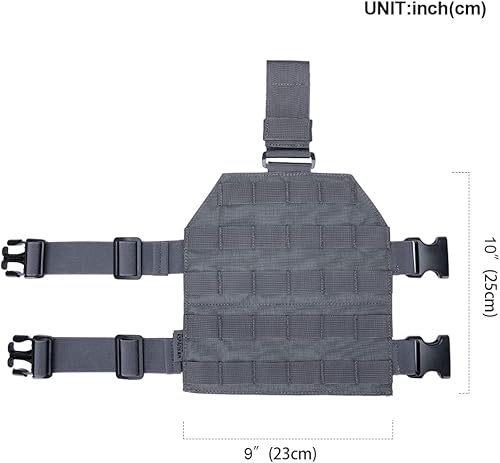 Miniatura 9 de EXCELLENT ELITE SPANKER Molle táctico plataforma de pierna caída, panel universal de pierna caída con cinturón ajustable y correas de muslo
