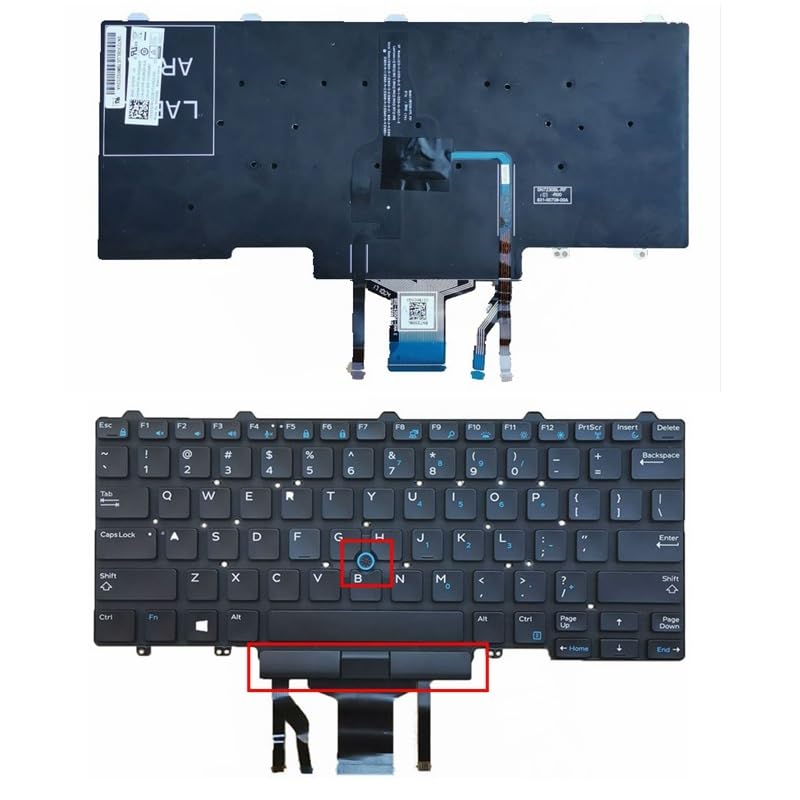 Części do laptopów US/RU/AR klawiatura do laptopa Dell Latitude 5480 E5450 E5470 E7450 E7470 0D19TR PK1313D4B05 PK1313D4B00 SN7230BL podświetlany(RU Backlit)