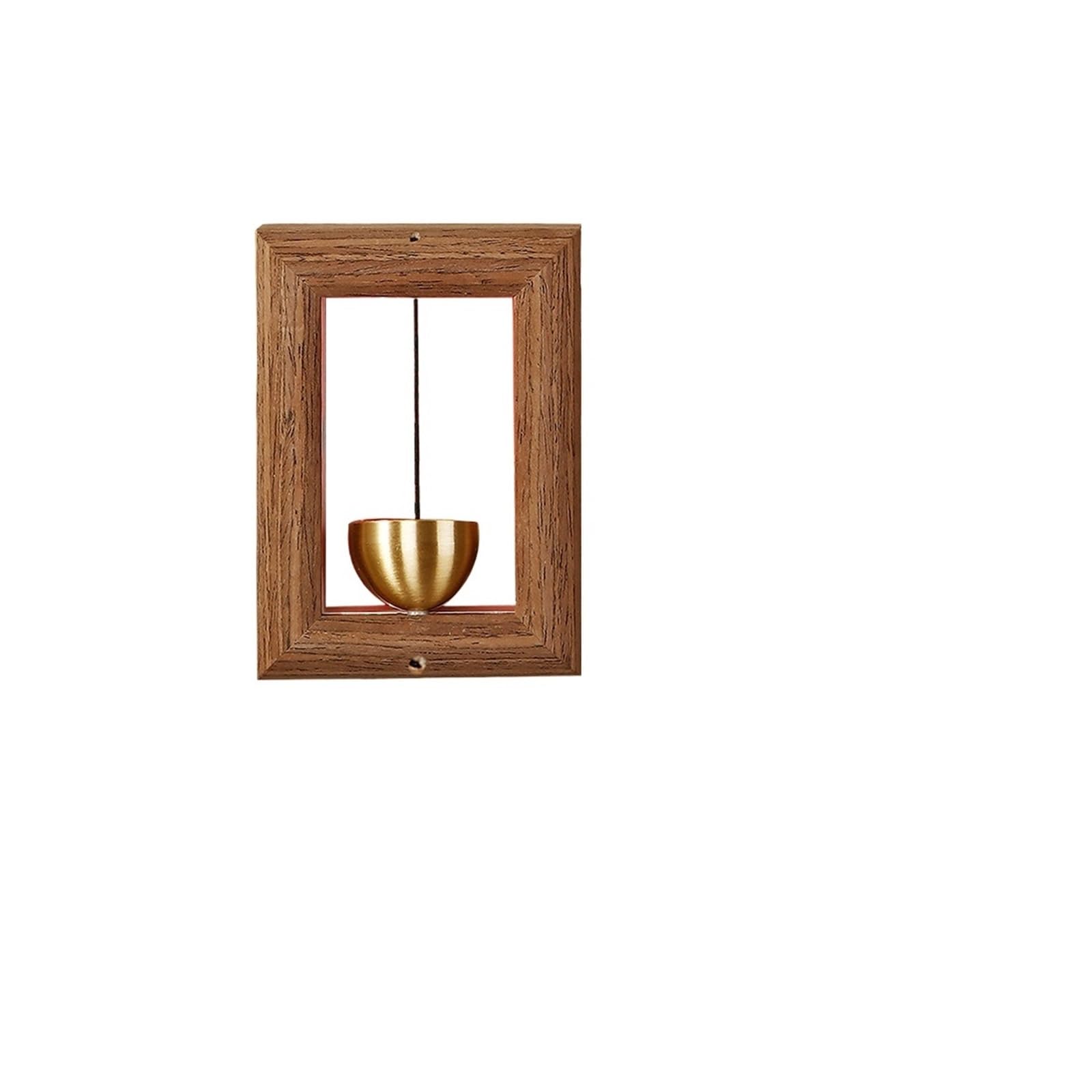 Pawuniscript Color 2 Magnetic Brass Doorbell Reminder With Wooden Wind Chimes - Self-Adhesive Home Decor For Doors(Color 2)