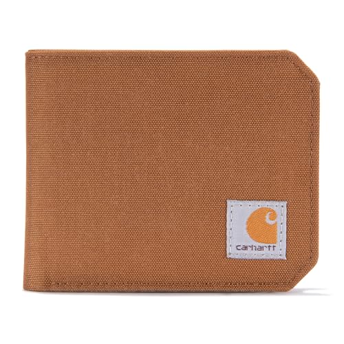 Carhartt Mens Bifold and Passcase Wallet, Durable Billfold Wallets, Available in Leather and Canvas Styles Wallet