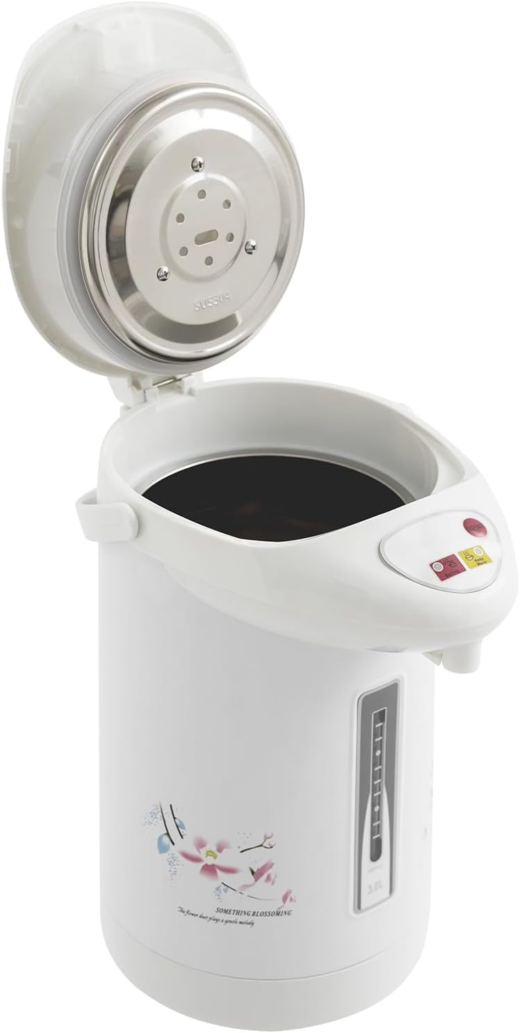 3L Electric Hot Water Dispenser, 750W Fast Boiling in 5 Mins, 304 Stainless Steel, 3 Dispensing Modes Electric/Touch-Cup/Air Pressure, Fingerprint, Compact for Office/Home