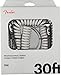 Fender Professional Series Tweed Coiled Instrument Cable, Guitar Cable, Guitar Accessories, Straight/Angle, White, 30ft