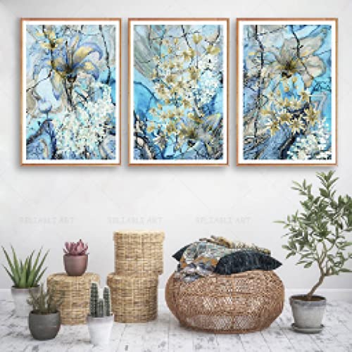 Peinture Fleur Colorée Romantique Toile Décoration Salon et Chambre