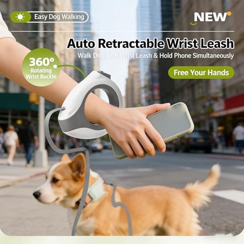Laisse pour chien RIZGHWOY rétractable avec crochet rotatif - 5