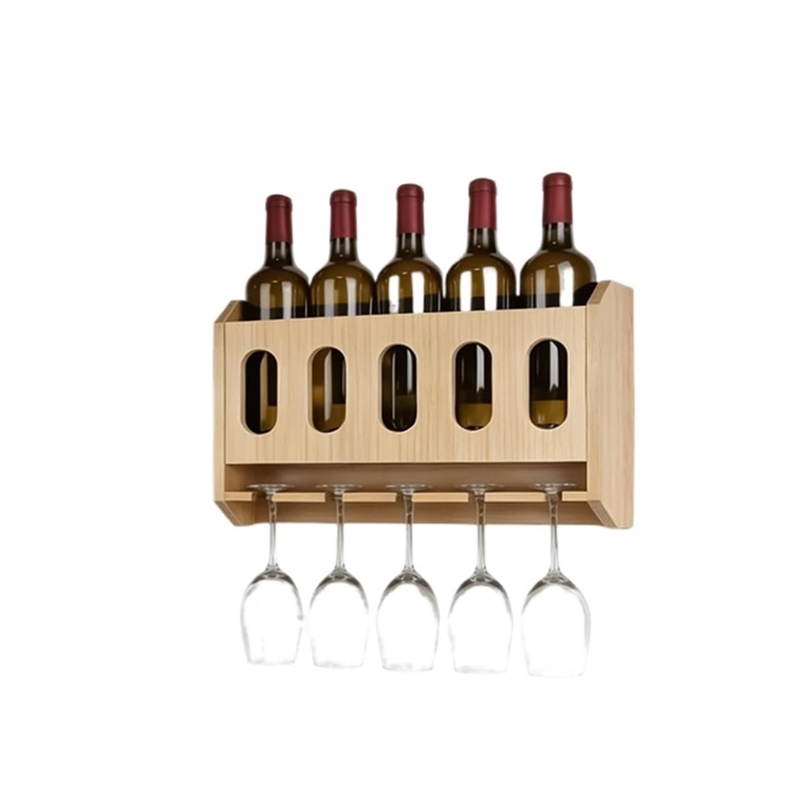 Portabottiglie da Tavolo Espositore for portabottiglie da Parete in Legno for Vino Portabottiglie in bambù