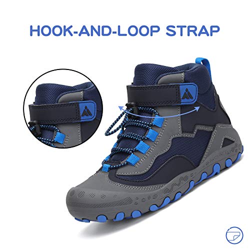 Mishansha Kids Water Resistant Hiking Boots, Boys Girls Anti Collision Anti-Skid Athletic Outdoor Adventure Trekking Shoes4