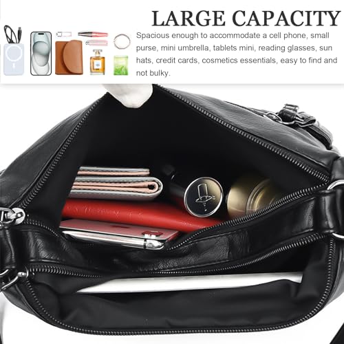 Bolso de hombro de cuero PU suave para mujer WITERY miniatura 5