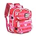 HongXingHai 9L Tactical Assault Backpack Gym Backpack Hiking Travel Backpack Camping Backpack (rose red cp)
