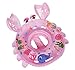 Produktbild LianShi aufblasbarer Baby-Pool-Schwimmkrabben-Schwimmring mit Griffen (Rosa)
