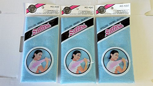 Pack de 3 toallas Salux, belleza e higiene personal japonesa, gamuza de nailon