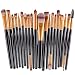 Han Shi Makeup Brush Set, 2017 Fashion 20pcs Make up Brushes Kits (M, Black)
