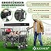 KESSER® XXL Bollerwagen faltbar mit Dach GT9000, klappbarer Handwagen bis 150 kg für Kinder, Strand, Camping & Garten, großer Transportwagen mit Hartgummi Rädern, Bremsen vorne & hinten + Tragetasche