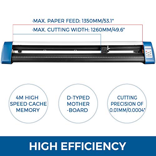 Vevor Vinyl Cutter 53 Inch Vinyl Cutter Machine 1340Mm Vinyl Printer Cutter Machine Led Fill Light Strip Vinyl Plotter Cutter Machine With Floor Stand Signmaster Software #TOP2