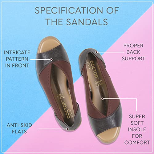 Image of DOCTOR EXTRA SOFT Women's Sandals Ortho Care Orthopaedic Diabetic Daily Use DR Sole Footwear Casual Stylish Chappals Slippers for Ladies & Girl's 2122
